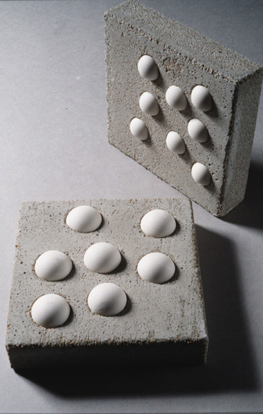 concrete and porcelain tiles