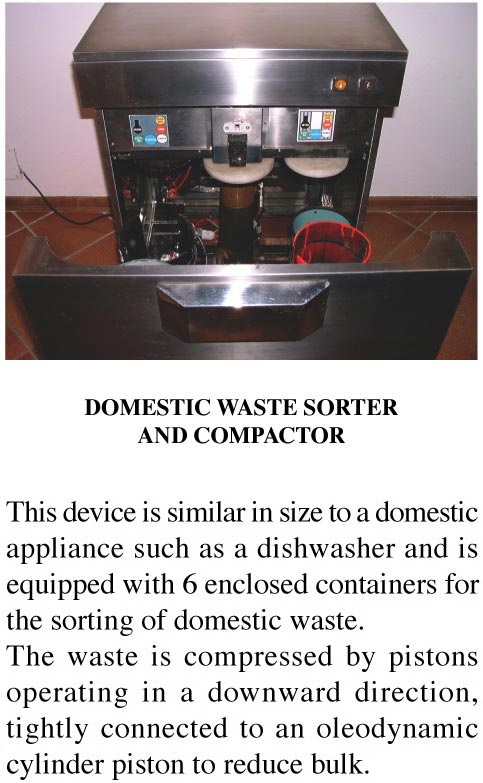 domestic waste sorter and compactor