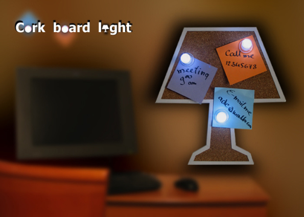 cork board light