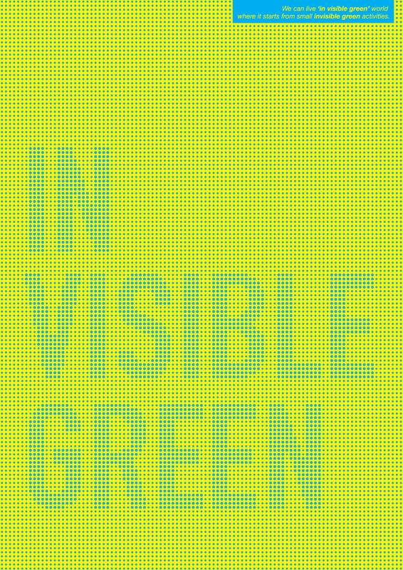 invisible green, in visible green