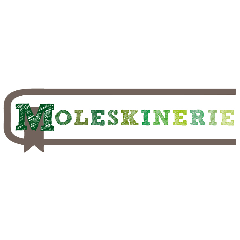 Avant garde and green toned Moleskinerie logo