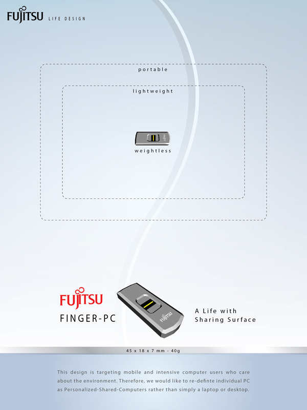 finger pc: a life with sharing surface