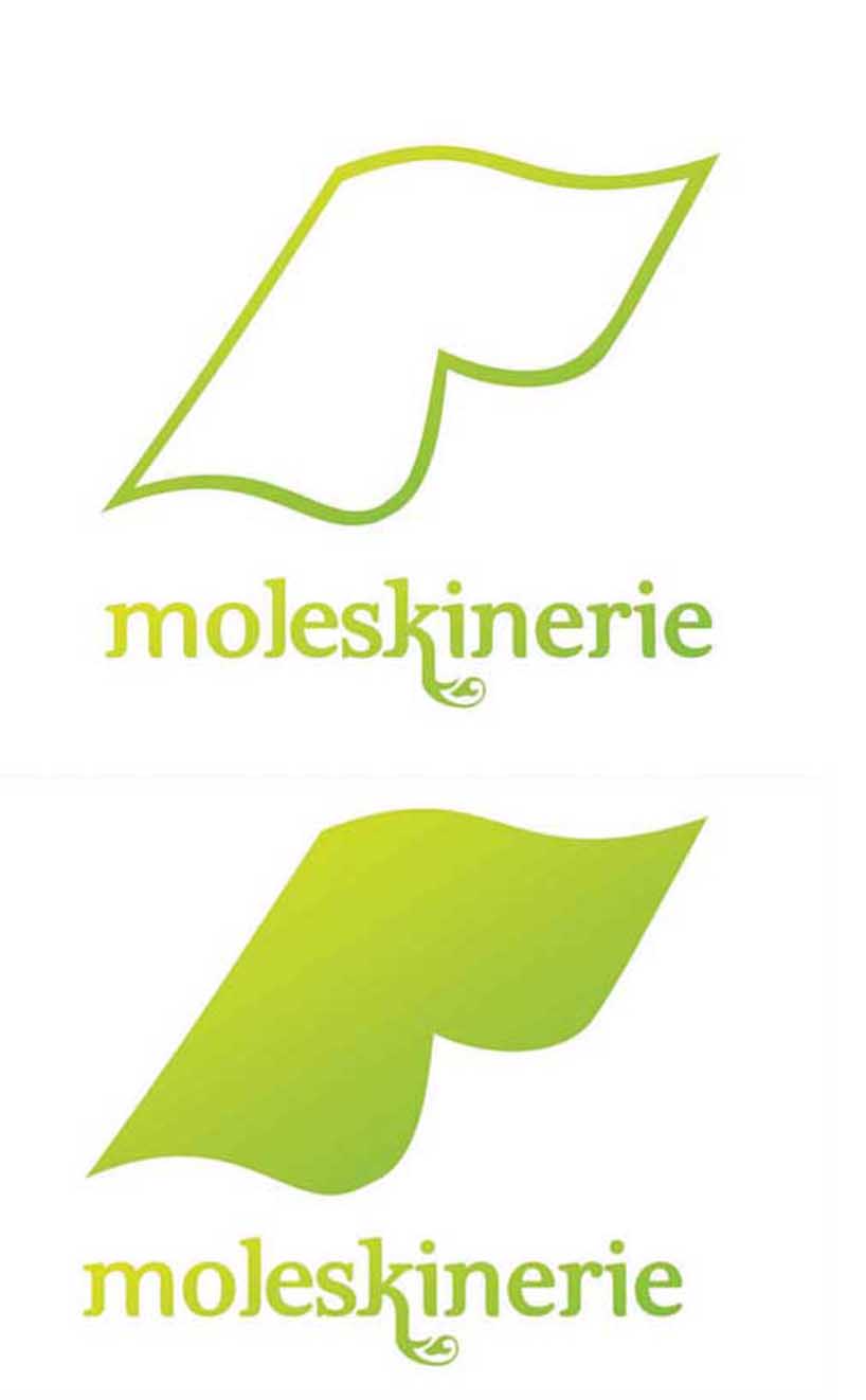 green leaf of moleskine