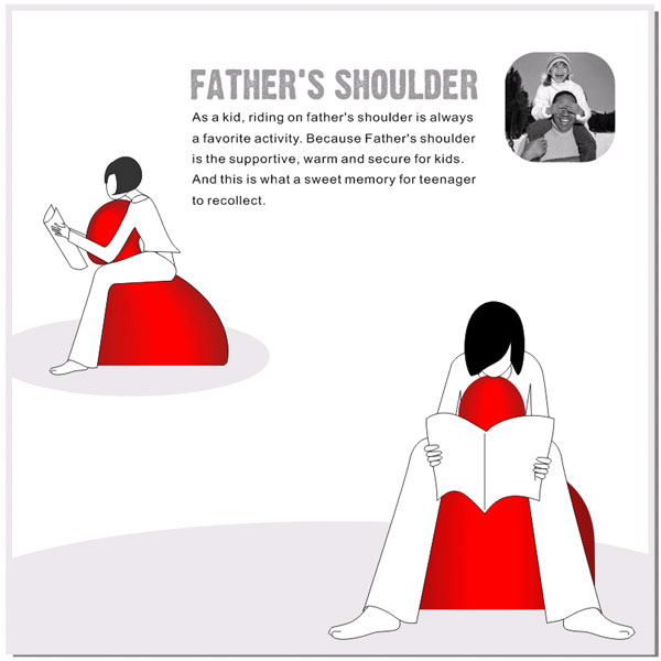 Father's shoulder