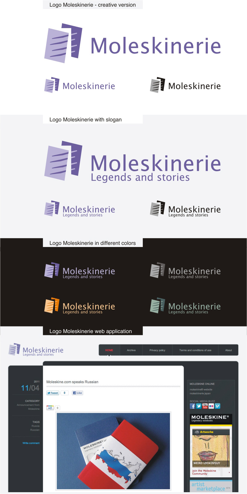 moleskinerie logo   creative version