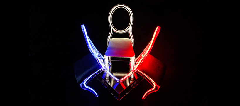 Crystal Neon Baroque Chair