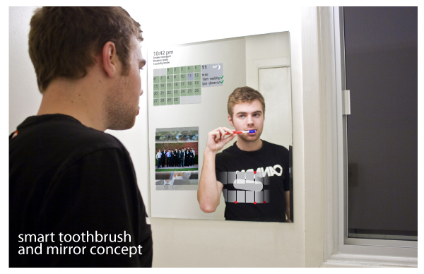 smart toothbrush and mirror concept