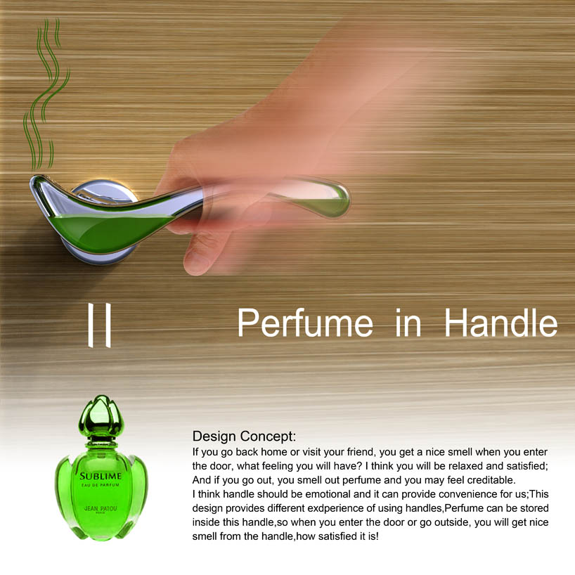 Perfume in handle