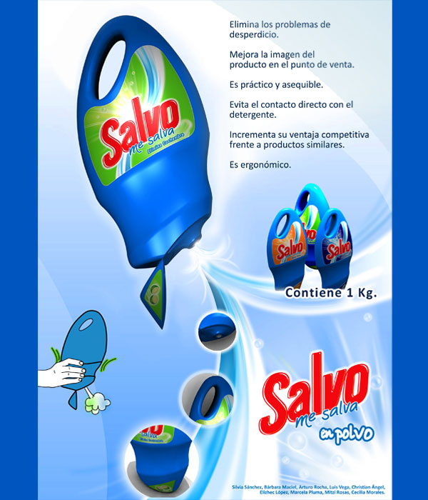 redesign for salvo powdered detergent