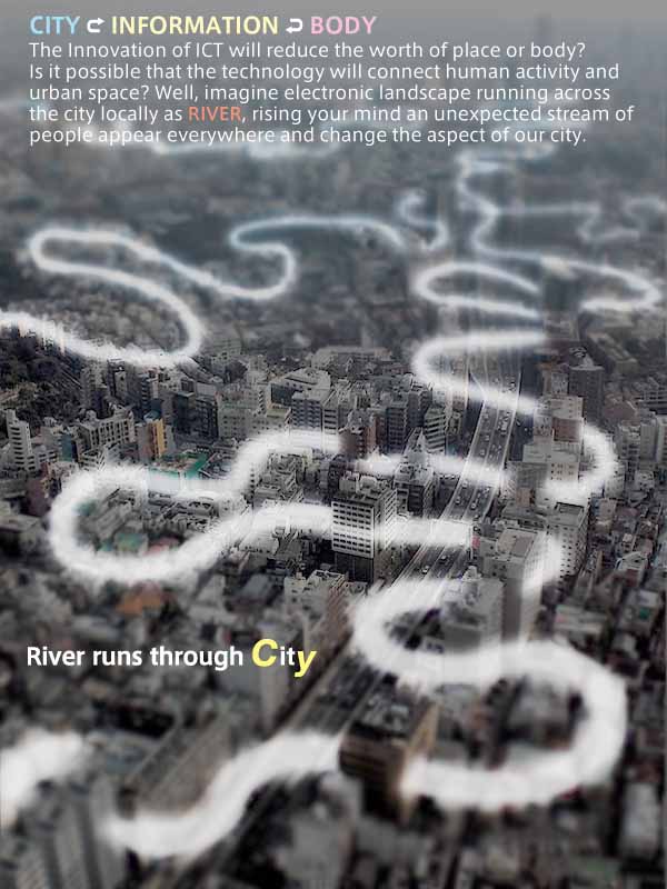 river runs through city