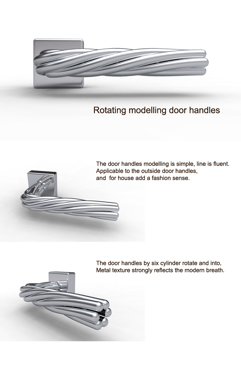 Rotating modelling door handles