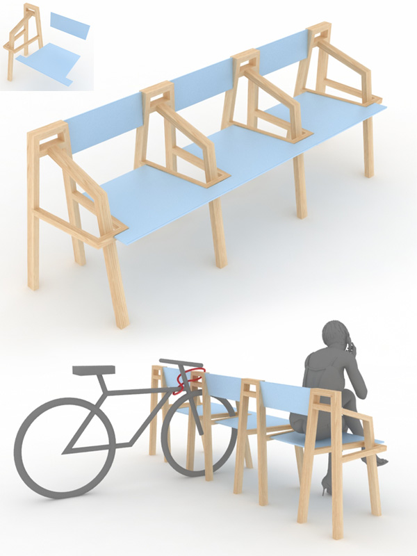 cycle rack bench