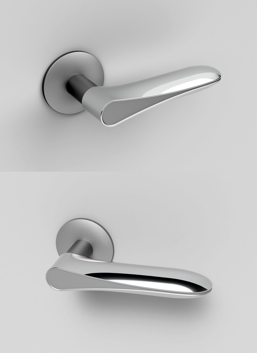 soft matte and polished door handle