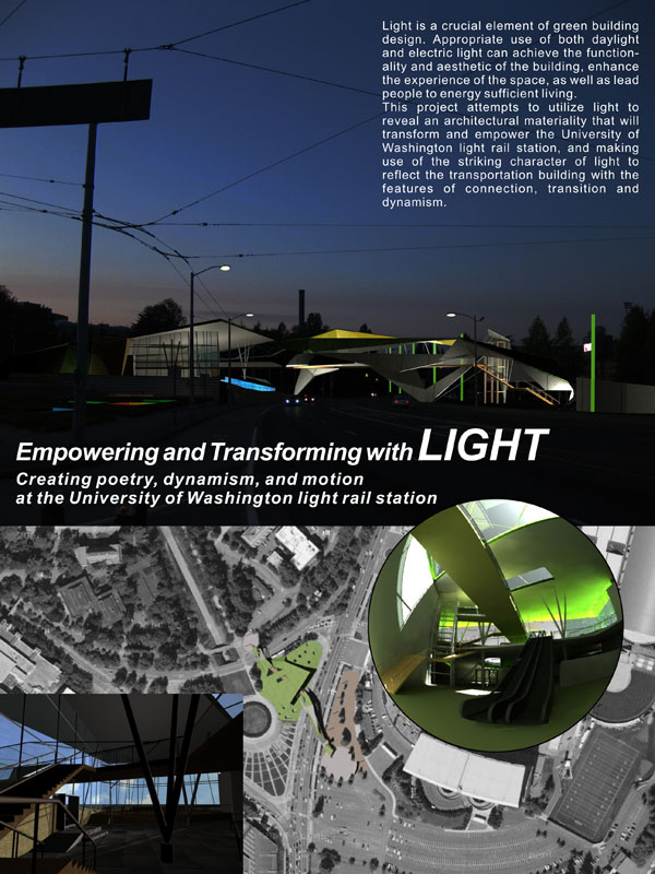 empowering and transforming with light   creating poetry, dynamism, and motion at the university of washington light rail station