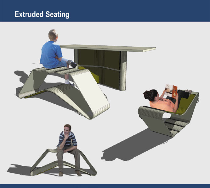 extruded seating