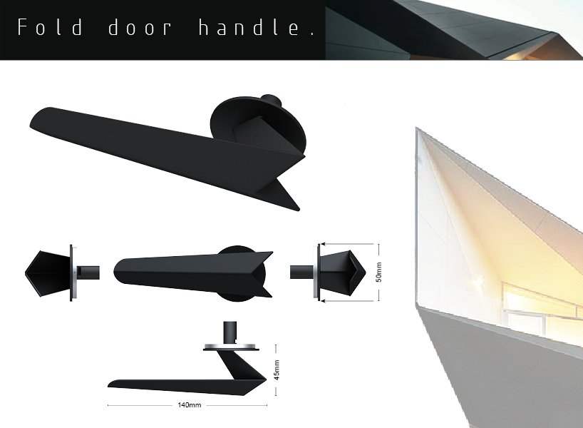 Fold door handle