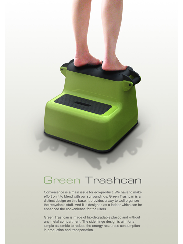 Green Trashcan