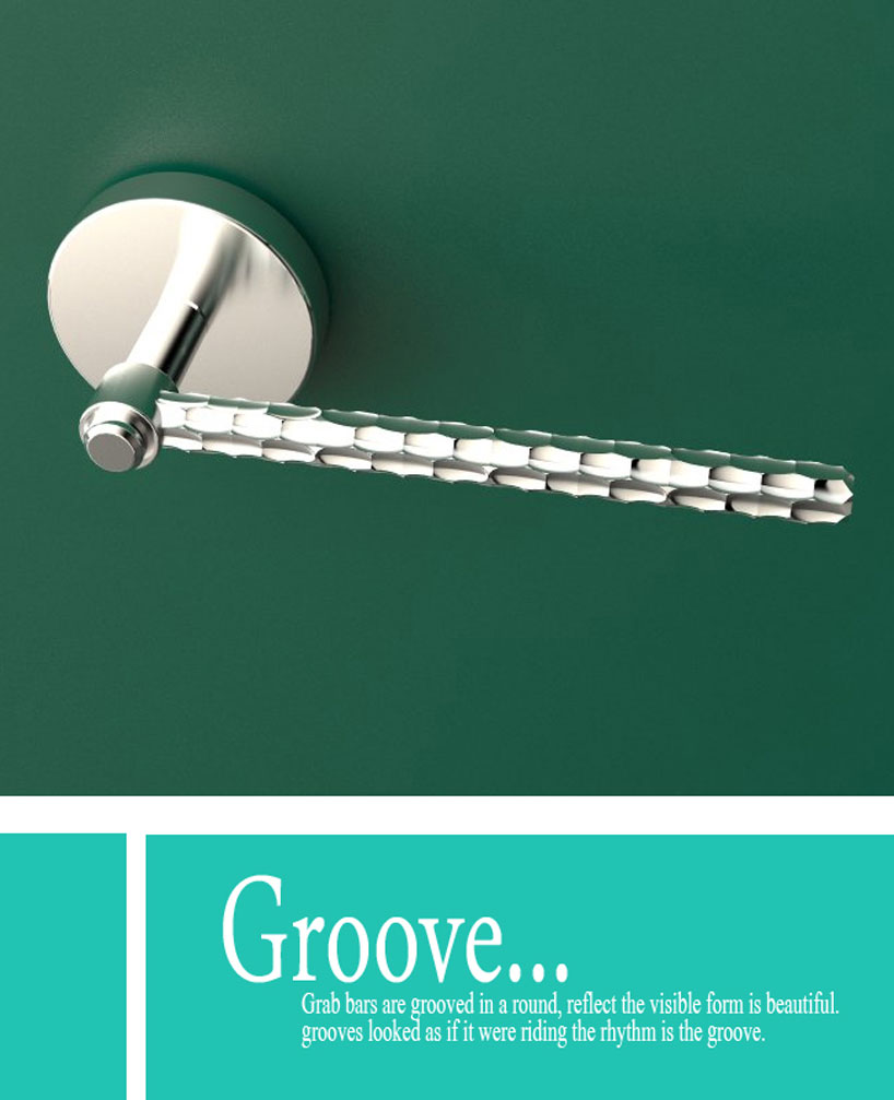 Groove door handles.
