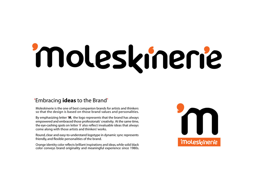 Moleskinerie Logo : ‘Embracing ideas to the Brand’