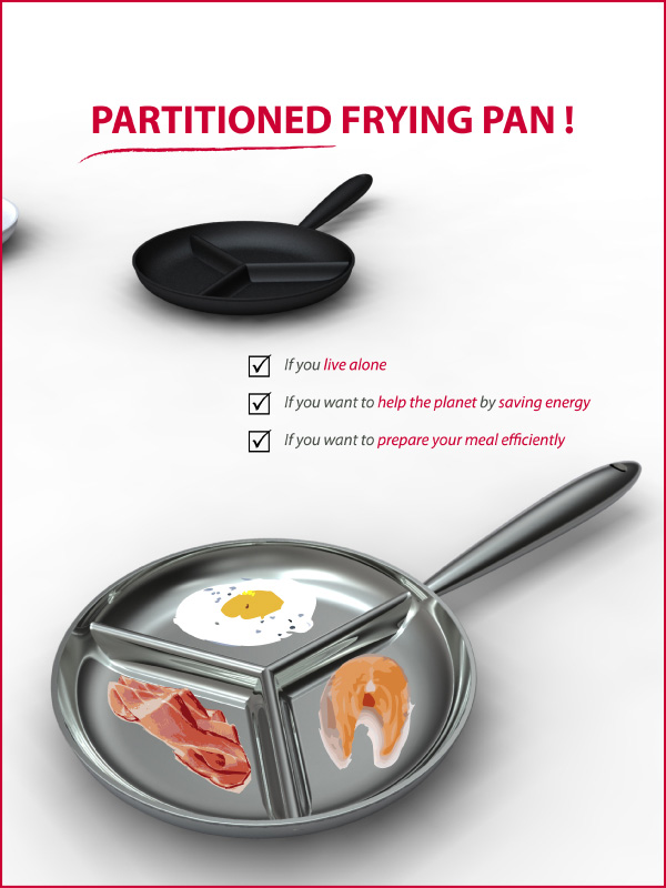 Partitioned Frying Pan