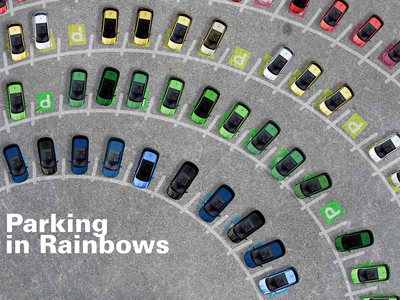 parking in rainbows