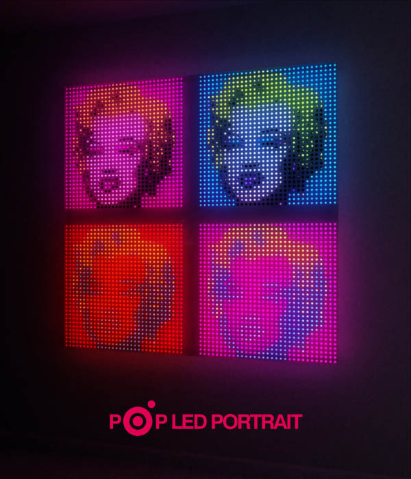 pop led portrait