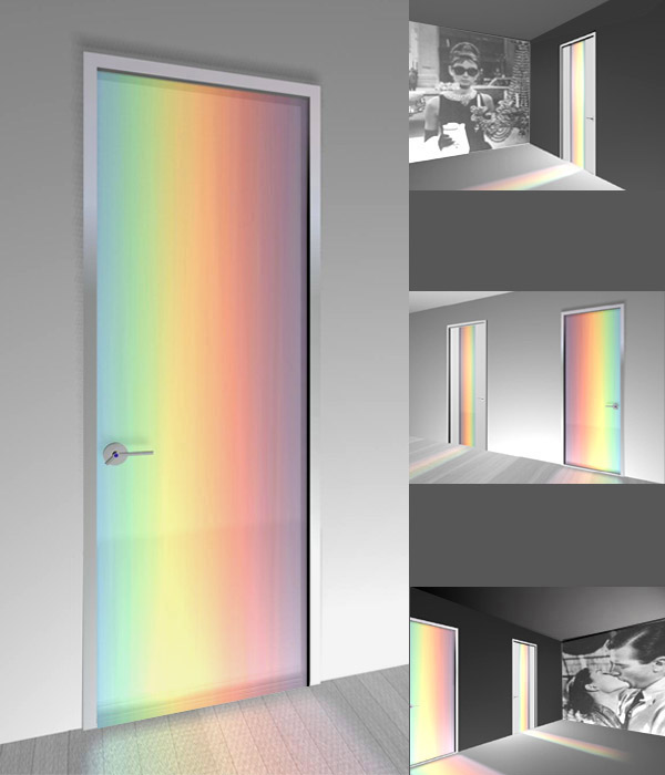 rainbow door