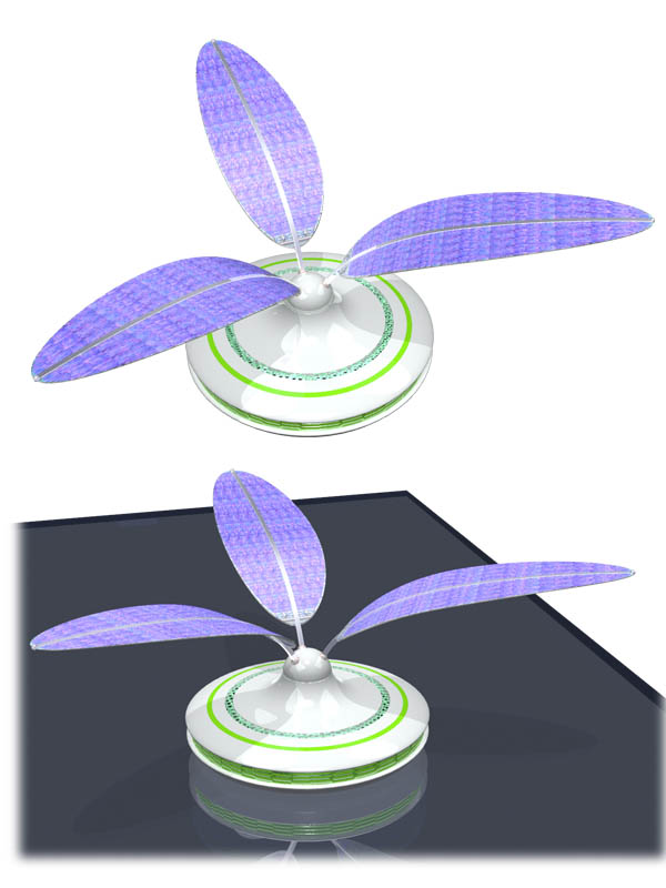 Solar powered air cleaner “Solar Leaves