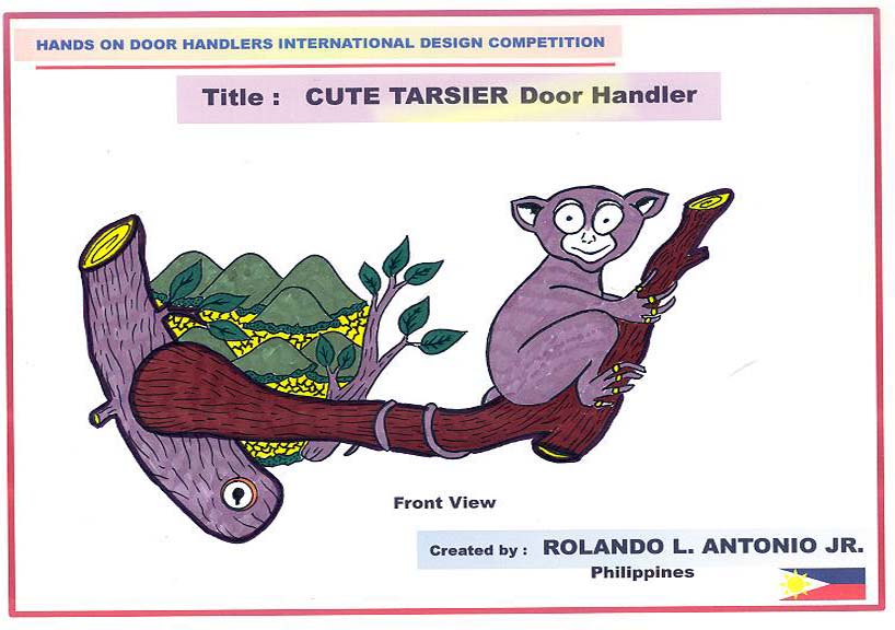 Cute Tarsier Door Handle