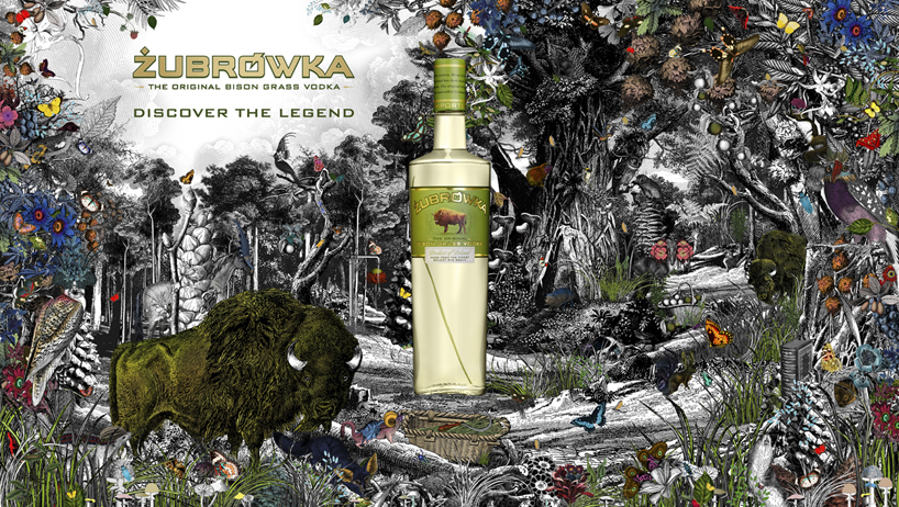 purple creative: create an enchanting identity for zubrowka bison grass vodka