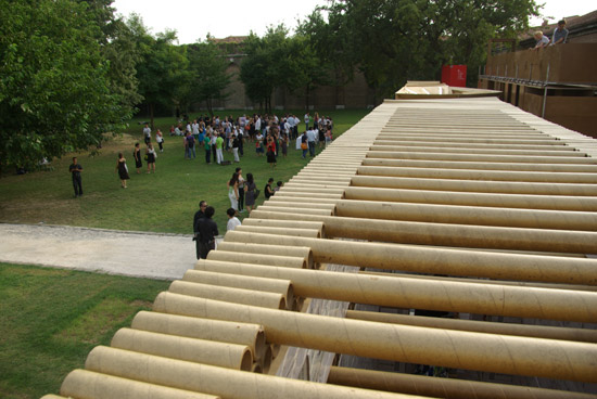 venice architecture biennale 08: 'paper brick house' in the chinese pavilion
