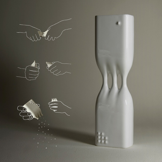 'fragile' salt and pepper shaker set by mey kahn + boaz kahn