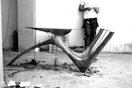 'bronze table' by florian baptist gypser