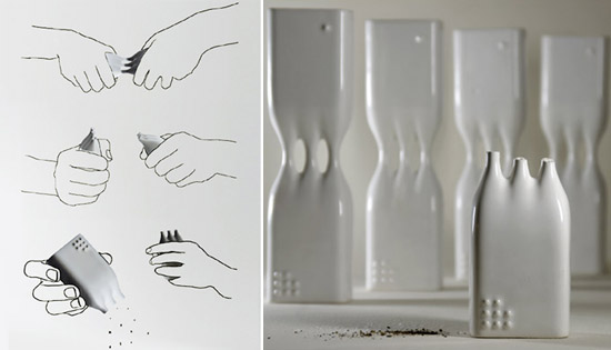 designboom shop: fragile salt & pepper shakers