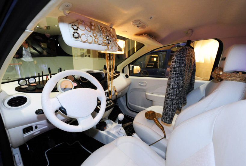 twingo 2012 car redesigned into a cabinet of curiosities