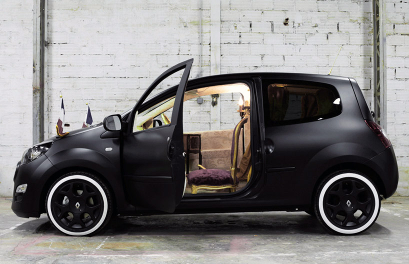 twingo 2012 car redesigned into a cabinet of curiosities