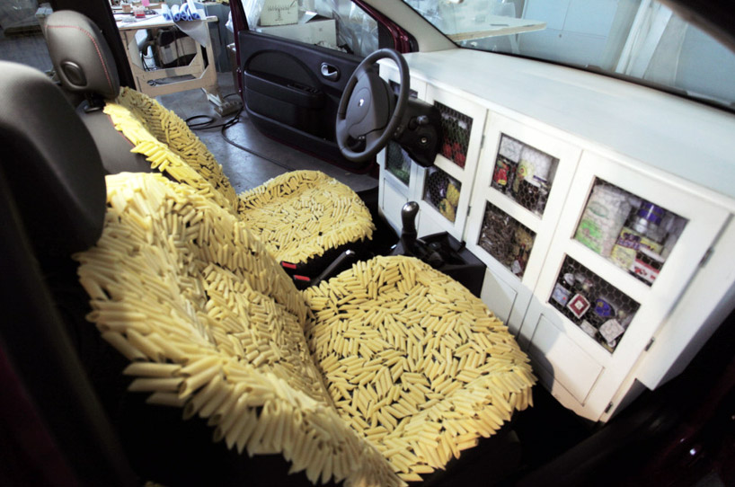 twingo 2012 car redesigned into a cabinet of curiosities