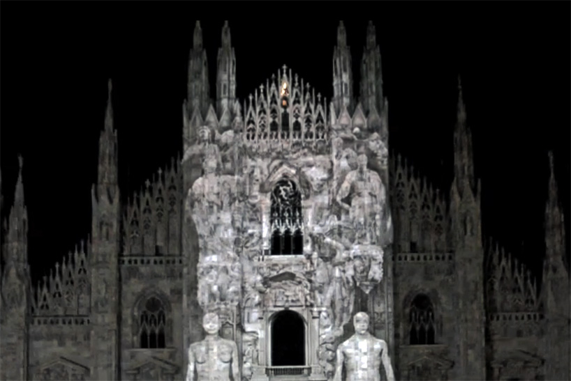 video mapping at the duomo in milan