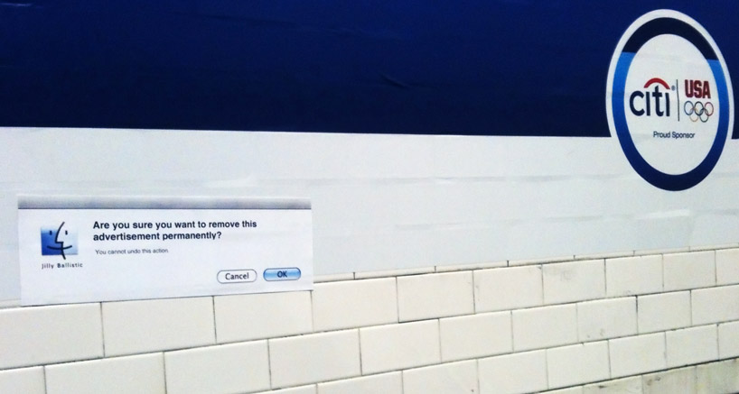 computer error message street art