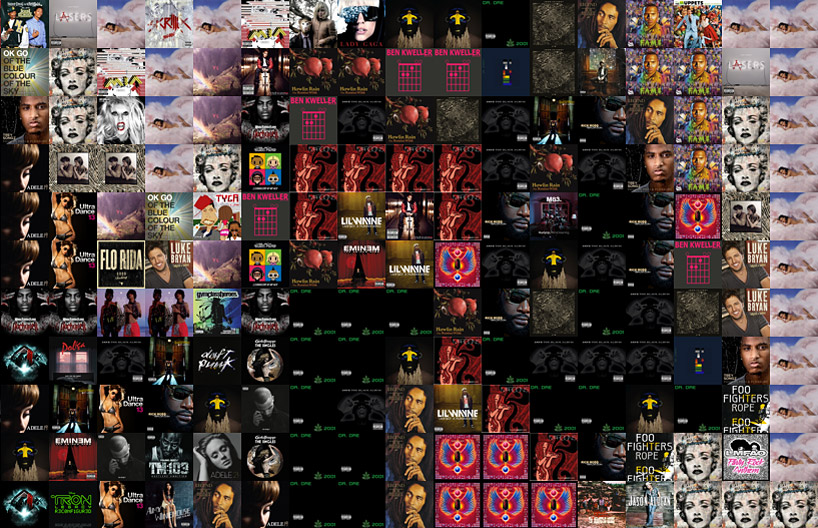 generative music mosaics from album cover art