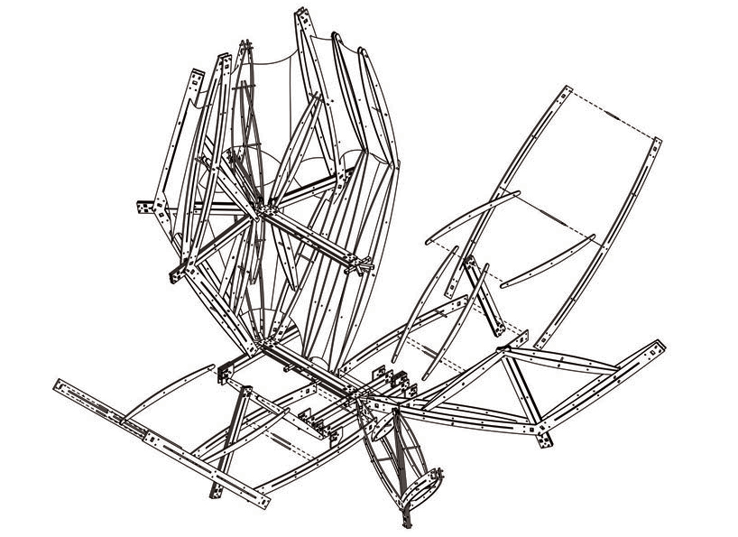 pod inhabitable sculpture by lawrence lek