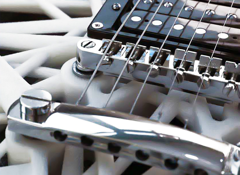 skeletal 3D printed guitar