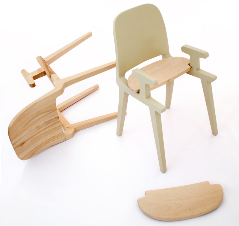 antonio aricò's silly chair forms part of 'back home' show at milan design week