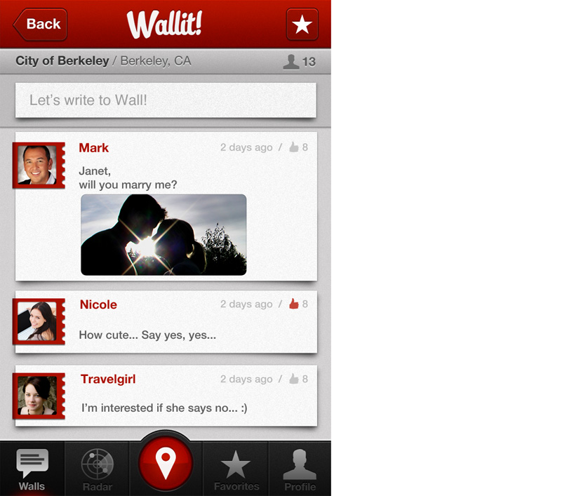 wallit app   social virtual walls in AR