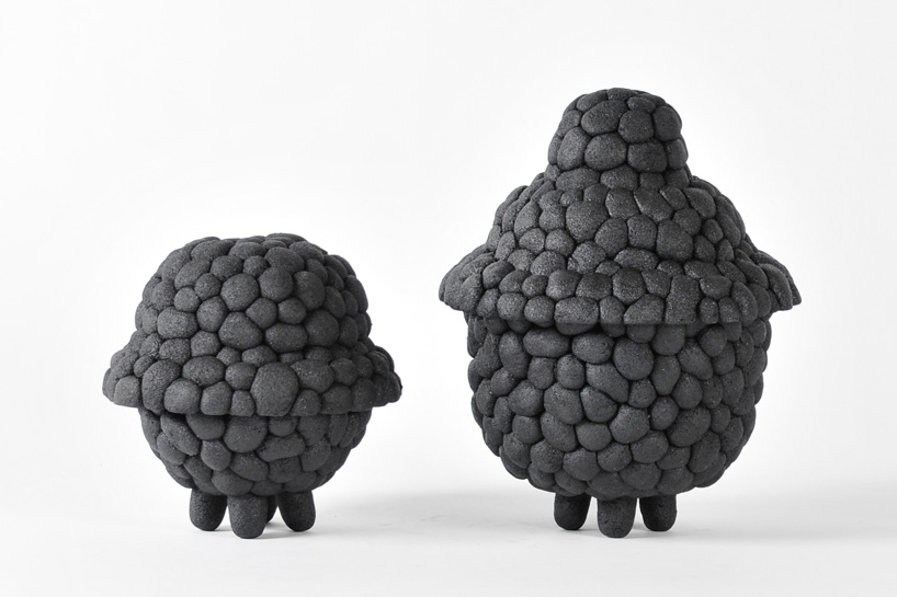 recycled rubber tire pots and bowls by debbie wijskamp