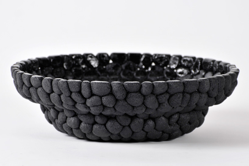 recycled rubber tire pots and bowls by debbie wijskamp