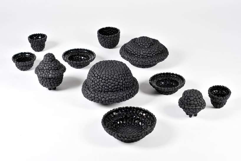 recycled rubber tire pots and bowls by debbie wijskamp