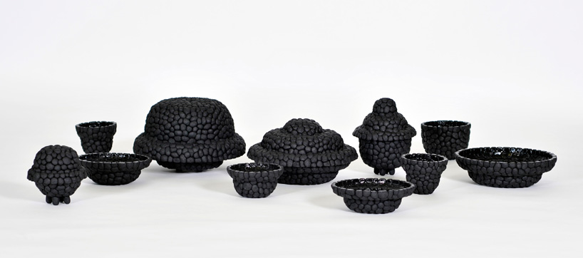 recycled rubber tire pots and bowls by debbie wijskamp