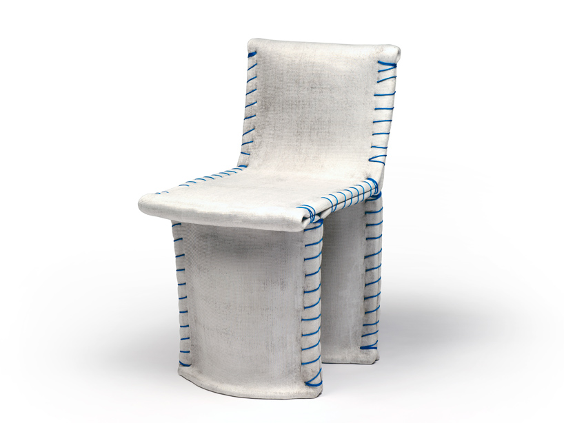 florian schmid: stitching concrete   chair + bench