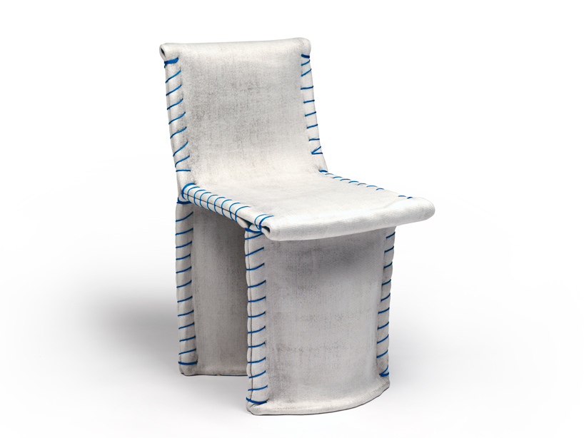 florian schmid: stitching concrete   chair + bench